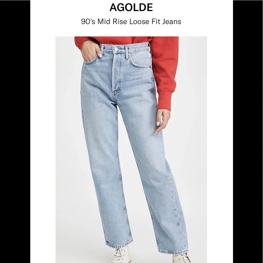 NWT AGolde 90s Mid Rise Loose Fit Jeans Snapshot size 30